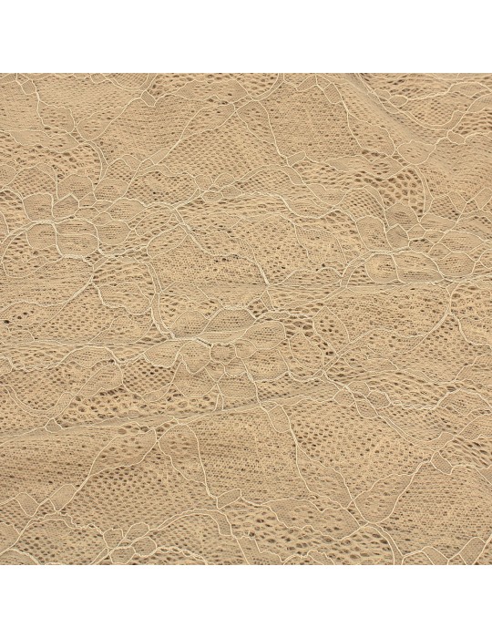 Coupon dentelle floral beige 300 x 150 cm