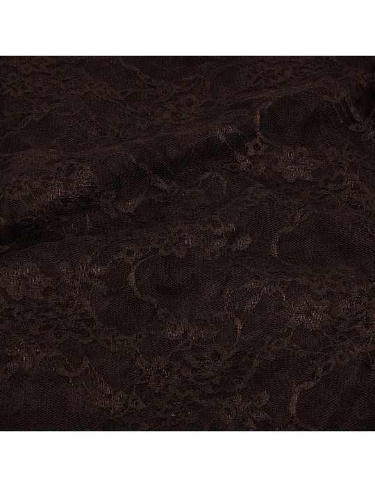 Coupon dentelle floral chocolat 300 x 150 cm