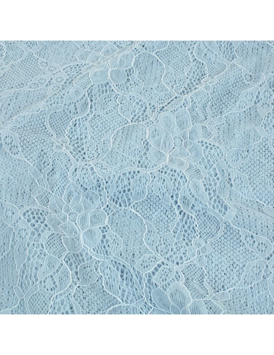 Coupon dentelle floral bleu ciel 300 x 150 cm