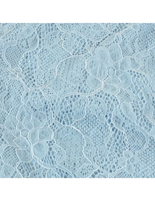 Coupon dentelle floral bleu ciel 300 x 150 cm