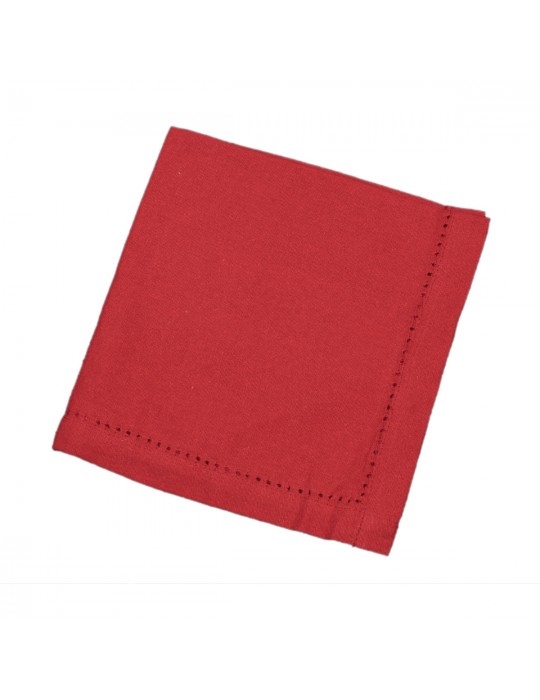 Serviette de table rouge 44 x 44 cm