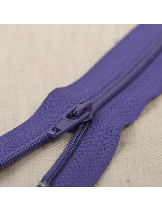 Fermeture fine polyester 60 cm violet