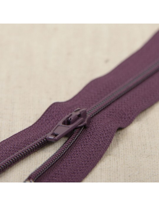 Fermeture fine polyester 55 cm violet