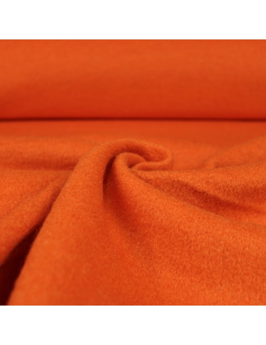 Tissu laine bouillie orange