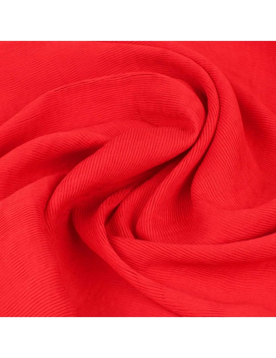 Tissu viscose/nylon plissé rouge