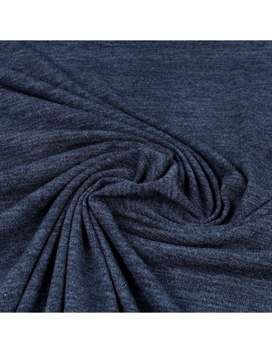 Tissu jersey chiné bleu marine