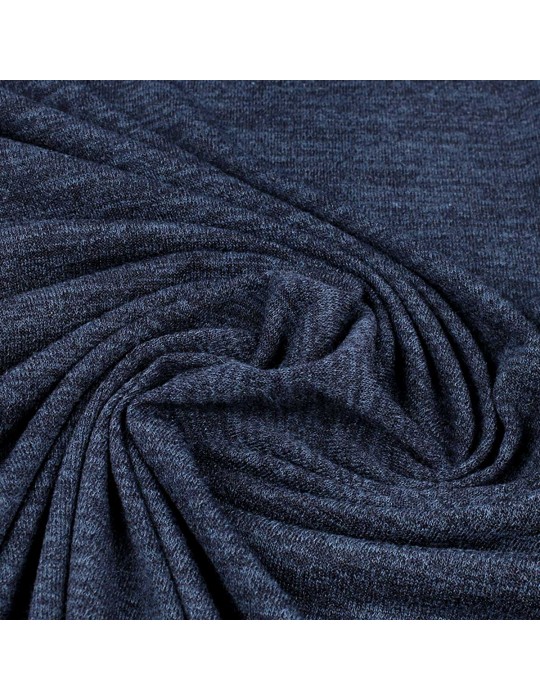 Tissu jersey chiné bleu marine