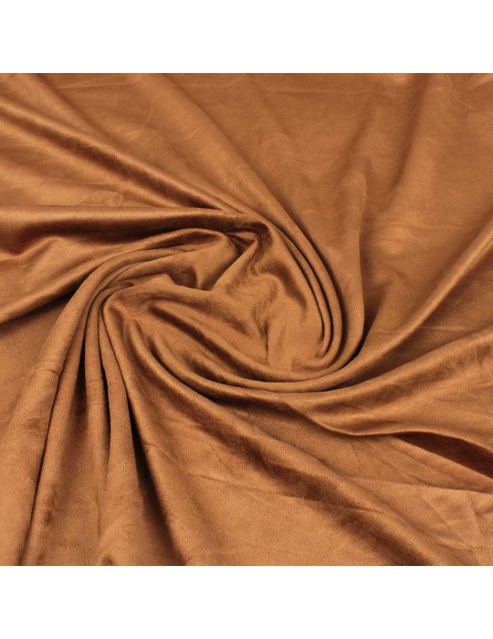 Tissu suédine franges camel