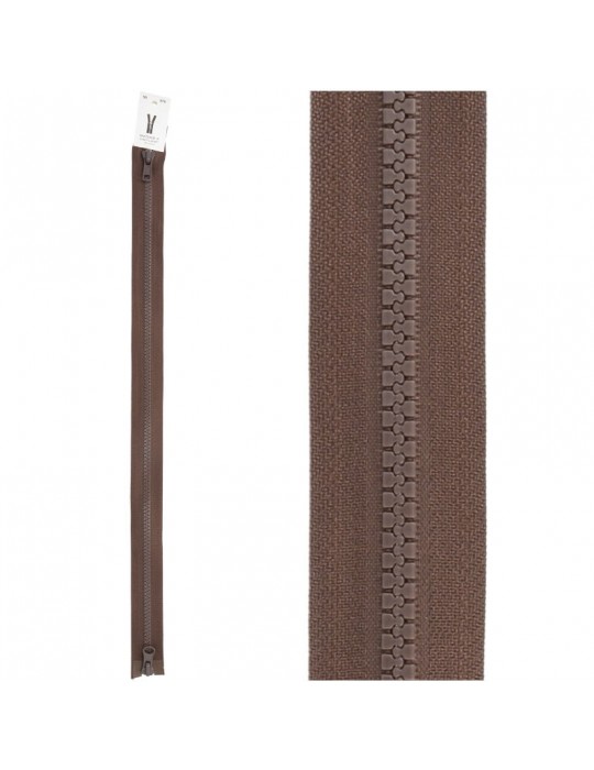 Fermeture double curseur séparable 100 cm marron