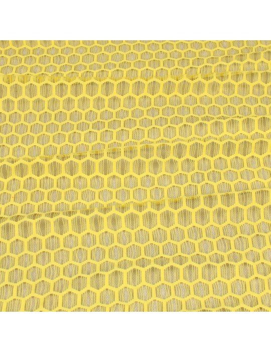 Tissu dentelle uni jaune