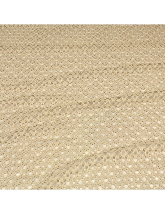 Tissu filet beige