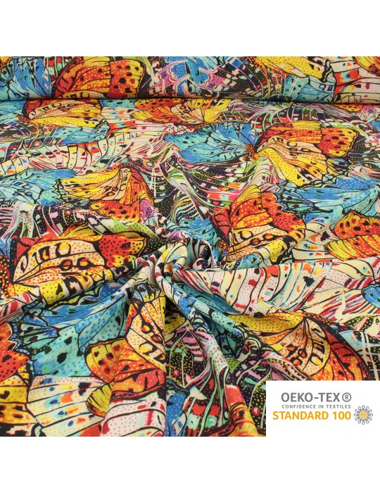 Tissu viscose Metamorphose multicolore