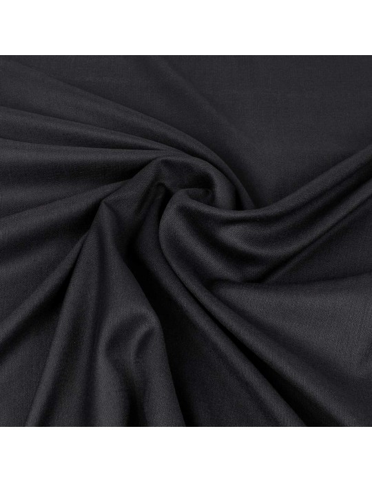 Tissu laine uni noir