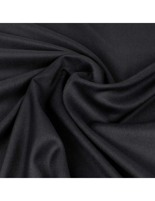 Tissu laine uni noir