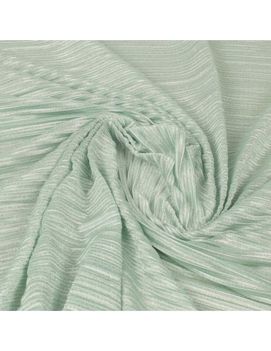 Tissu jersey plissé pailettes vert