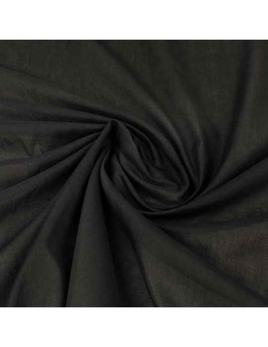 Tissu voile polyester noir