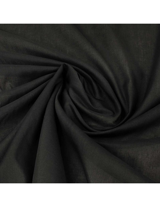 Tissu voile polyester noir