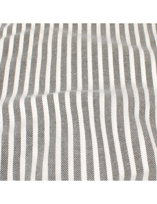 Coupon 100 % coton 300 x 150 cm gris/blanc