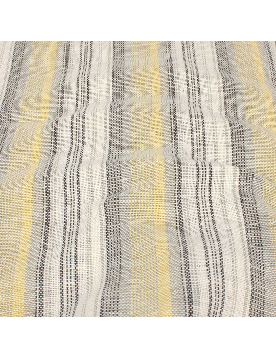 Coupon 100 % coton 300 x 150 cm gris/jaune