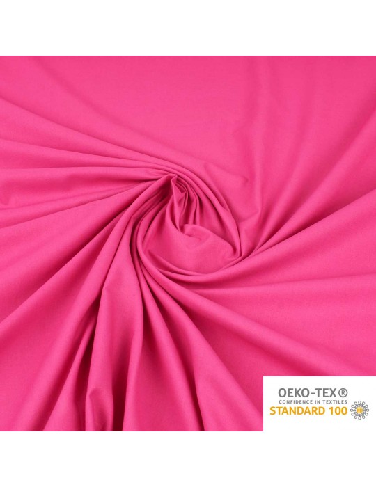 Tissu Cretonne uni fuchsia