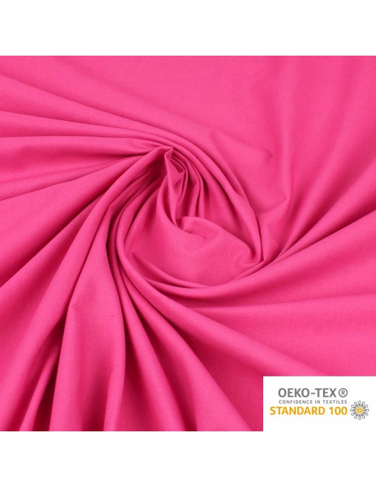 Tissu Cretonne uni fuchsia