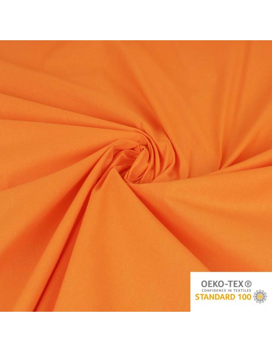 Tissu Cretonne uni orange