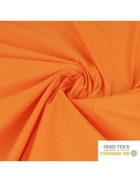 Tissu Cretonne uni orange