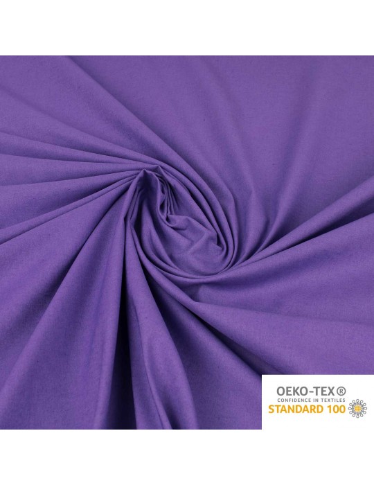 Tissu Cretonne uni violet