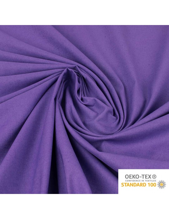 Tissu Cretonne uni violet