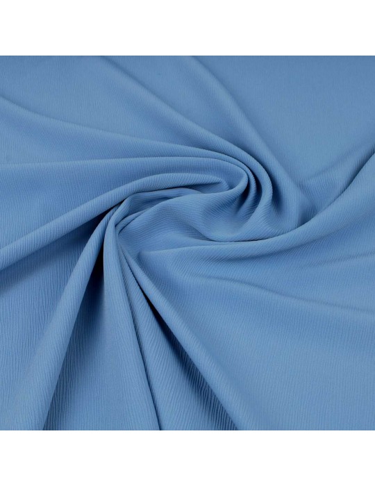 Tissu crêpe uni bleu azur