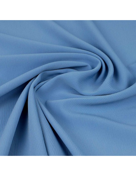 Tissu crêpe uni bleu azur