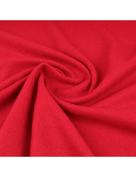 Tissu lainage uni rouge