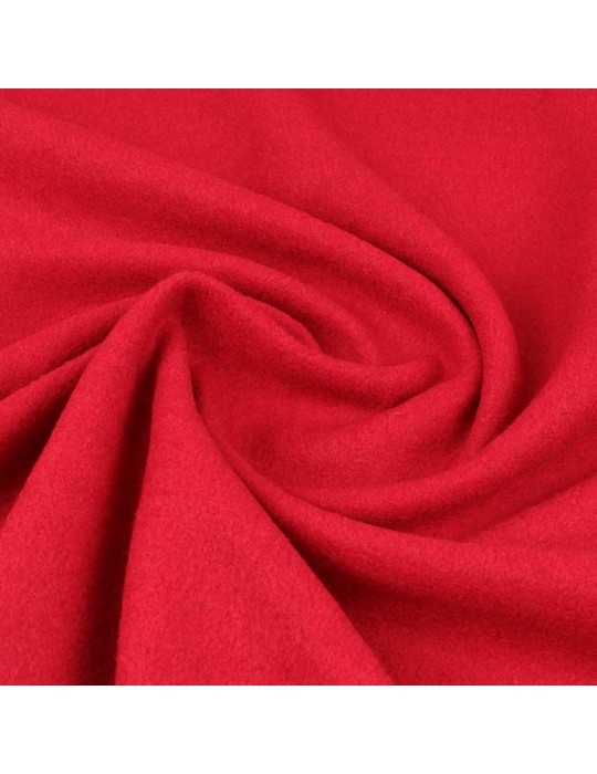 Tissu lainage uni rouge