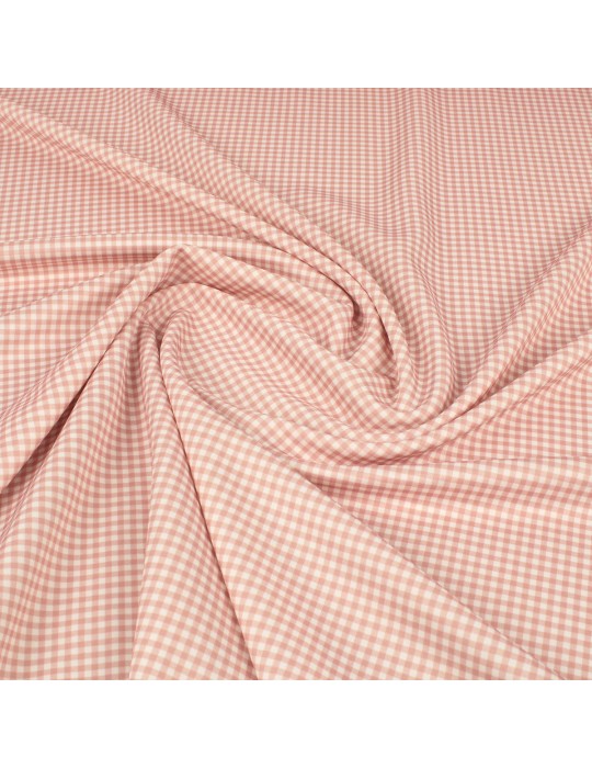 Tissu jersey carreaux rose