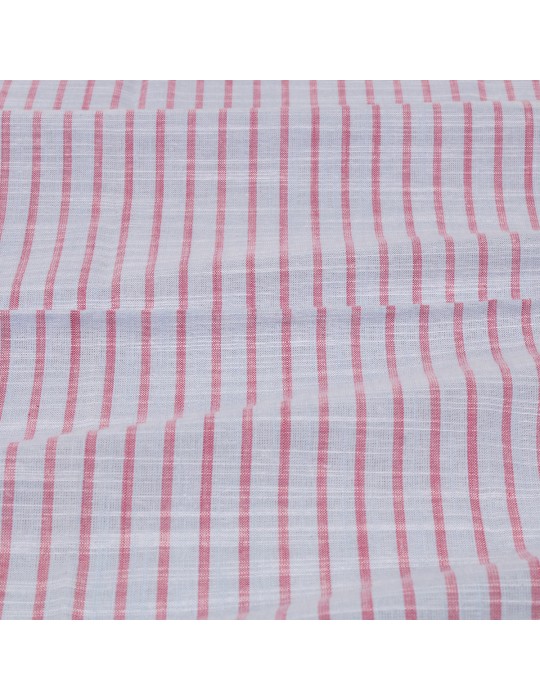 Coupon coton imprimé rayure 50 x 145 cm