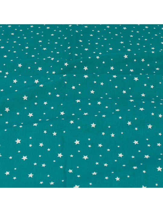 Coupon tissu cretonne étoile/bleu 300 x 150 cm