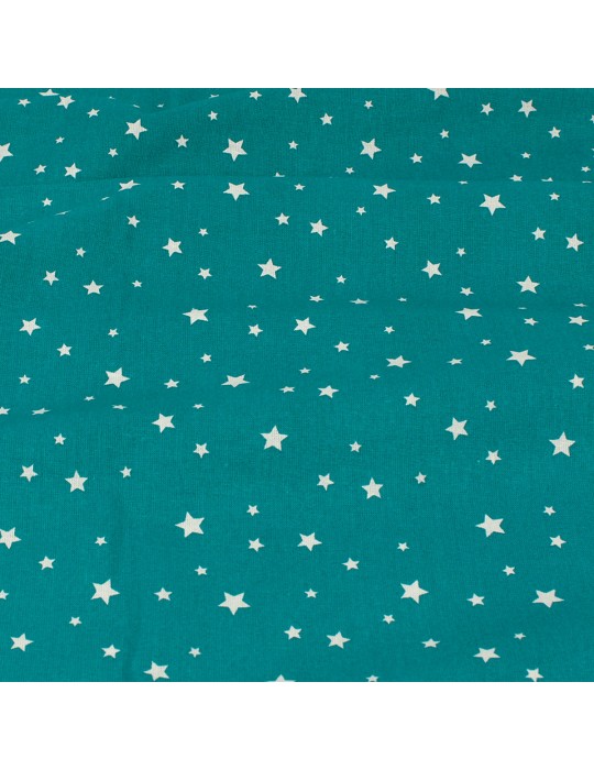 Coupon tissu cretonne étoile/bleu 300 x 150 cm