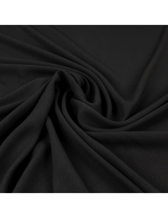 Tissu crêpe uni noir