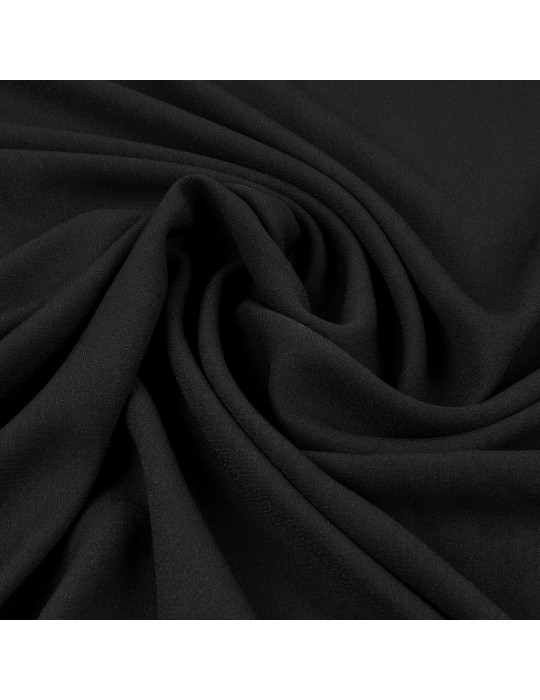 Tissu crêpe uni noir