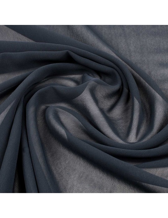 Tissu voile viscose bleu marine