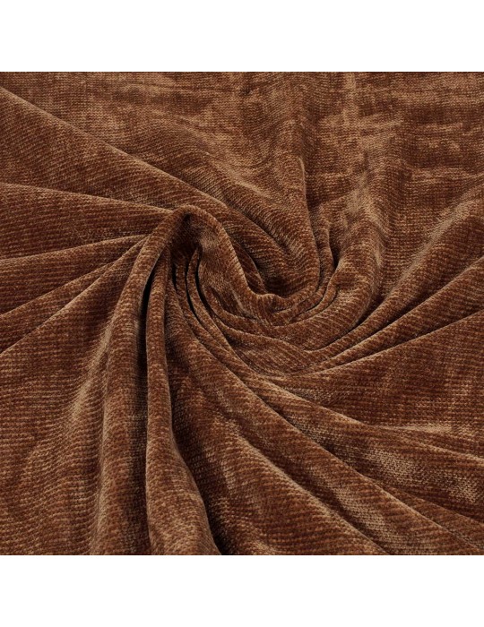 Coupon velours chenille marron 200 x 137 cm