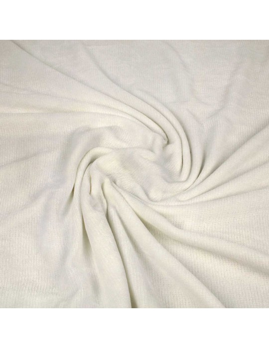 Coupon velours chenille blanc 200 x 137 cm