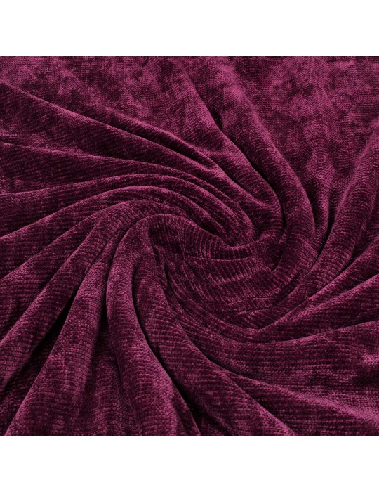 Coupon velours chenille bordeaux 200 x 137 cm