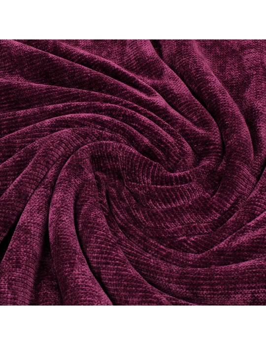 Coupon velours chenille bordeaux 200 x 137 cm