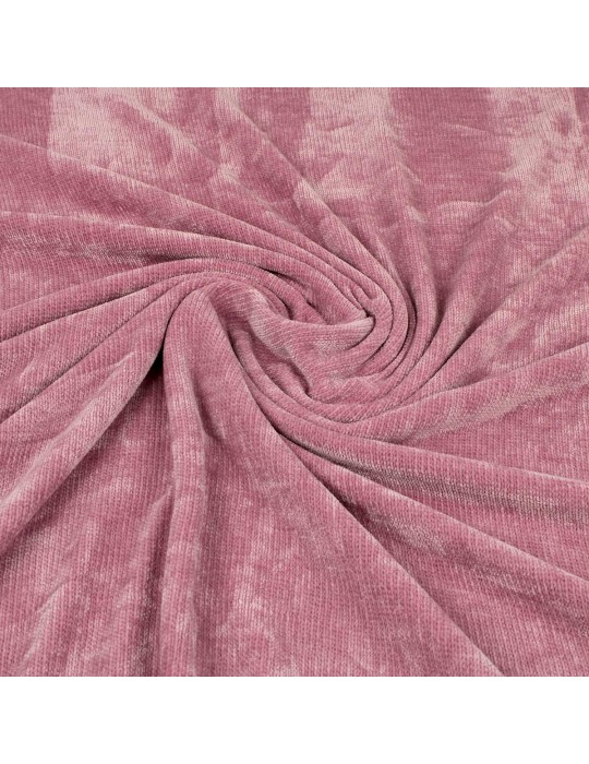 Coupon velours chenille rose dragée 200 x 137 cm