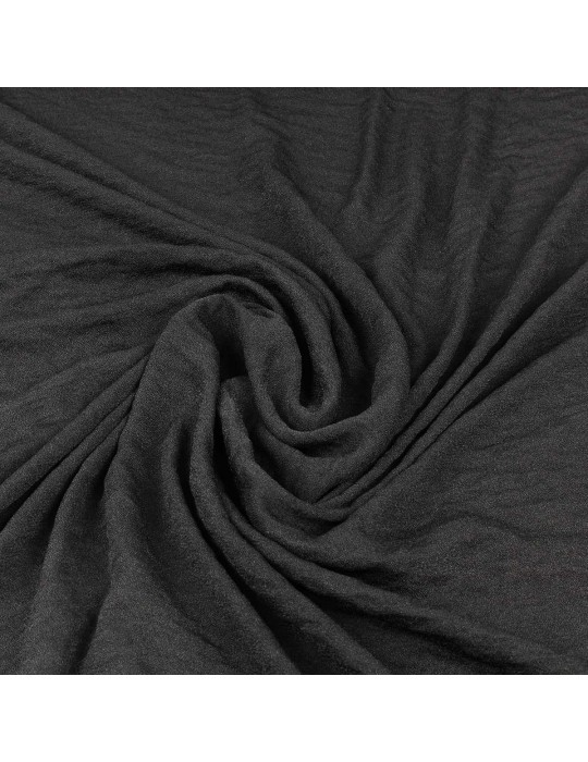 Tissu crêpe uni noir