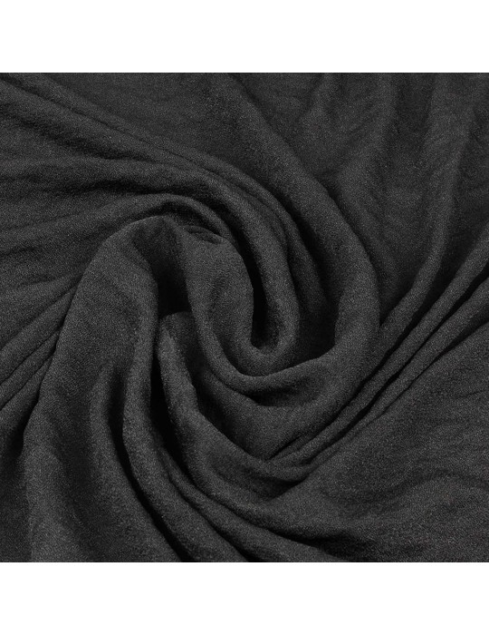 Tissu crêpe uni noir