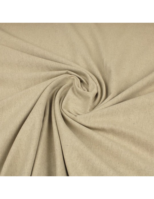 Tissu coton/polyester grande largeur beige