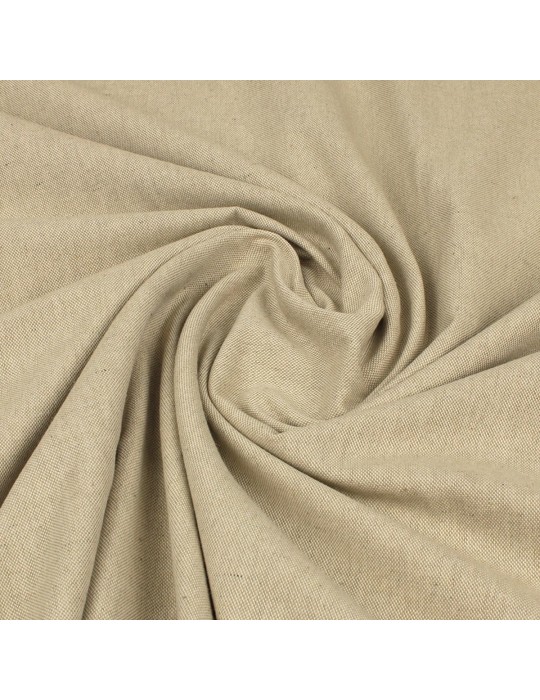 Tissu coton/polyester grande largeur beige