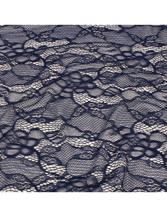 Coupon dentelle floral bleu marine 300 x 140 cm